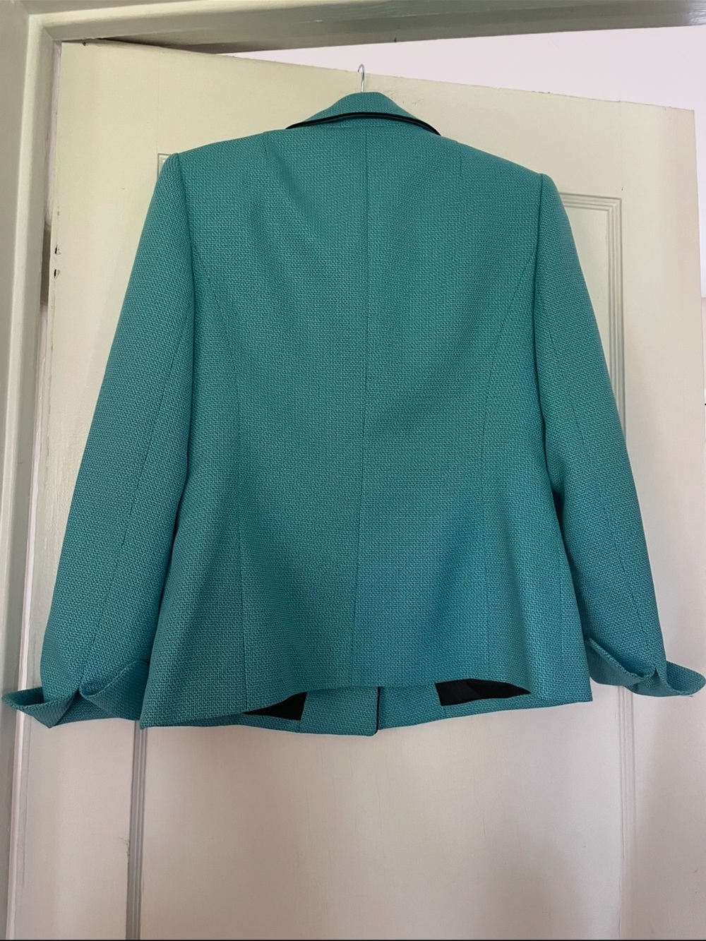Vintage Evan-Picone Teal Notch Collar Blazer - Picture 9 of 14